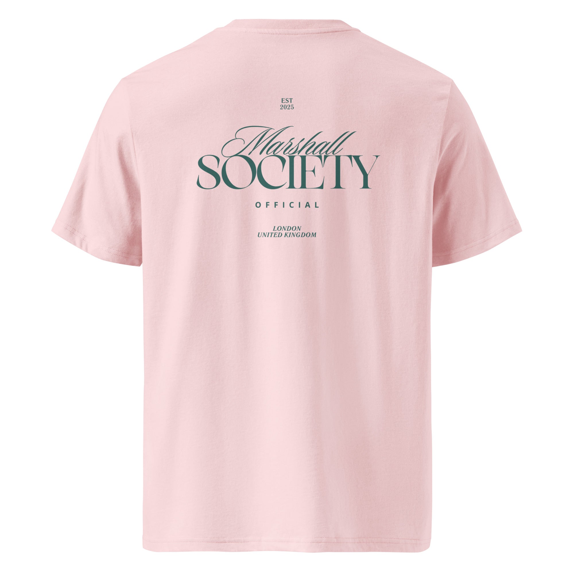 The Society Tee in Rose featuring Marshall Society back print